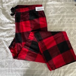 Old Navy black & red buffalo check flannel pajama pants